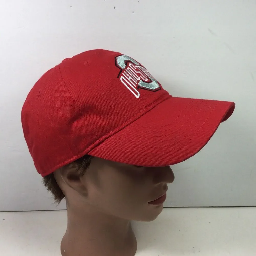 Ohio State Buckeyes Hat OSU Logo Red StrapBack Baseball Cap‎